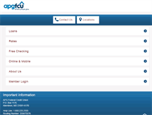 Tablet Screenshot of apgfcu.com